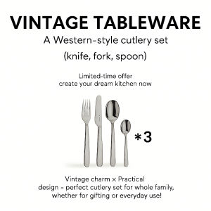 SMEG Cream Style Kitchen Stainless Steel Tableware Dinnerware Set Kitchen Storage Rack fork and spoon storage