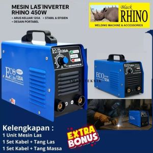 Mesin las Rhino Eco 120a Trafo las inverter 450watt ECO RHINO 120 amper