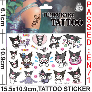 New Children HELLOKITTY Melody Kuromi Cinnamon Dog Pudding Dog Gemini Pacha Dog Tattoo Sticker