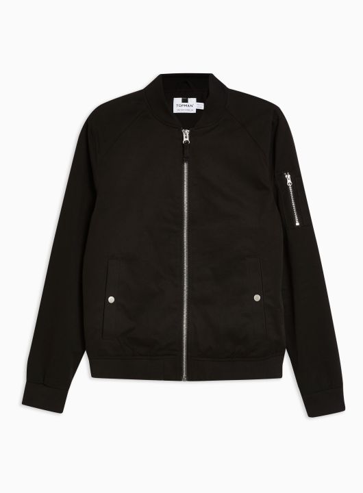 TOPMAN Black Bomber Jacket | Lazada PH