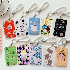 DSIUY Keyring School Supplies Card Sleeve Cartoon Business Work Card Badge Holders ID Card Holders Card Holders ID Card Protective