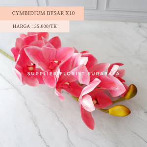[CYMBIDIUM BESAR X10] BUNGA PALSU ANGGREK CIMBIDIUM ARTIFICIAL FLOWER ORCHID CYMBIDIUM LARGE JUMBO BESAR ANGGREK BULAN BUNGA KAMBOJA BUNGA HIAS DEKORASI PERNIKAHAN WEDDING DECORATION MENJUNTAI PANJANG BUNGA HEADPIECE