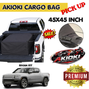 AKIOKI Pickup Cargo Bag for RIVIAN R1T 45by45 Inch Heavy Duty Waterproof Truck Bed Cargo Storage