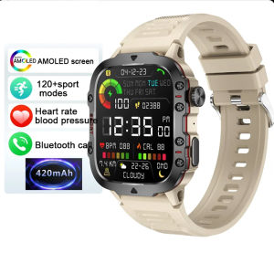 KESHUYOU Outdoor Sports Smart Watch 2.01 inch HD Screen LED Flashlight Bluetooth Talking Smart Watch for Men Women Holiday Gifts