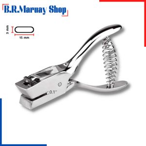 ที่เจาะรูกระดาษ วงรี ที่เจาะรูป้าย วงรี ที่เจาะรูบัตร เครื่องเจาะกระดาษ No.013 ขนาด 3*15 MM แบบโลหะ เครื่องเจาะรูป้าย B.R.maruay Shop