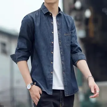 Denim polo outfit men best sale