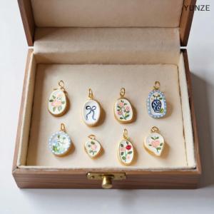 [COD] YUNZE Simple And Versatile Color Blocking Butterfly Love Flower Diy Pendant Accessories -Plated Color Preservation