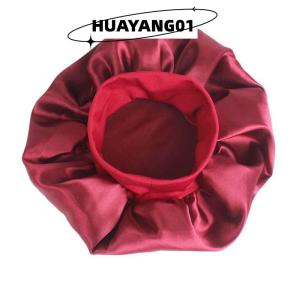 HUAYANG01 [2023 new HOT FASHION] Solid Satin Bonnet Hair Styling Sleep Hat Wrap Shower Cap Hair Styling Tools