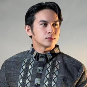 Mens Modern Barong Tagalog in Premium Jusilyn Fabric with Lining and Embroidery Sports and Chinese Collar Long Sleeve BLACK SLAB by INGA DESIGNS