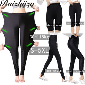 Ruizhijzg 30 -115kg Plus Size Women Legging Pant Office Work Home Wear Black Slim Long High waisted Thin Ladies Woman Stretch Elastic Waist Big Size Korean Style trouser