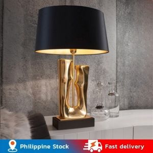 💥Dream Best🔥 Post-Modern Designer Creative Art Hotel Living Room Lamps Nordic Affordable Luxury Fashion Simple Golden Resin Desk Lamp Table Light Lamp Adjustable Portable Charger Table Lights for Room