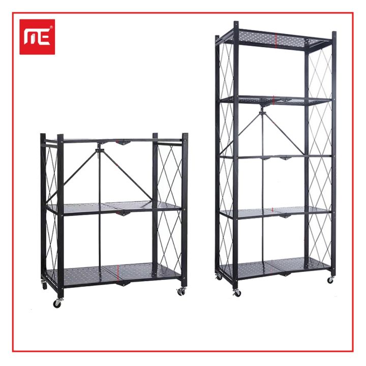 3-4-5 Layer Folding Kitchen Supplies Racks Installation-free Foldable ...
