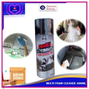 Produk Otomotif - All Cleaner Foam Busa Pembersih Interior Mobil 400ml\r\n\r\n Apa Itu Pembersih Interior Mobil All Purpose Cleaner 400ml?\r\nPembersih Interior Mobil All Purpose Cleaner 400ml adalah produk pembersih interior mobil berbentuk busa dengan isi 400ml. Produk ini dirancang untuk membersihkan interior mobil dengan efisien dan optimal.\r\n\r\n Komposisi & Keunggulan Produk\r\nPembersih Interior Mobil All Purpose Cleaner 400ml terbuat dari bahan-bahan berkualitas tinggi yang aman digunakan pada berbagai permukaan interior mobil. Produk ini memiliki keunggulan seperti:\r\n\r\n- Didesain khusus untuk membersihkan noda dan kotoran pada interior mobil.\r\n- Mudah digunakan dan cepat meresap ke dalam permukaan.\r\n- Hasil membersihkan yang optimal.\r\n- Aman digunakan pada berbagai permukaan interior mobil.\r\n- Dapat digunakan untuk membersihkan komponen listrik, layar tampilan (LCD), dan komponen sirkuit dengan hati-hati.\r\n\r\n Manfaat Menggunakan Pembersih Interior Mobil All Purpose Cleaner 400ml\r\nPembersih Interior Mobil All Purpose Cleaner 400ml memiliki beberapa manfaat, di antaranya:\r\n\r\n- Membersihkan noda dan kotoran pada interior mobil dengan cepat dan efisien.\r\n- Memastikan interior mobil tetap bersih dan segar.\r\n- Mencegah timbulnya bau tidak sedap di dalam mobil.\r\n- Membantu menjaga kesehatan dan kenyamanan penumpang.\r\n- Menghemat waktu dan biaya dibandingkan dengan menggunakan jasa cuci mobil profesional.\r\n\r\n Cara Menggunakan Pembersih Interior Mobil All Purpose Cleaner 400ml\r\nBerikut adalah metode penggunaan Pembersih Interior Mobil All Purpose Cleaner 400ml:\r\n\r\n1. Kocok merata sebelum digunakan.\r\n2. Semprotkan pada permukaan yang bernoda.\r\n3. Gosok dengan spons, handuk, atau lap.\r\n4. Gunakan sikat lembut untuk menyeka area yang sangat bernoda.\r\n5. Terakhir, gunakan handuk kering yang bersih untuk menghilangkan noda dan busa yang terlarut.\r\n6. Lap secara menyeluruh untuk mencegah meninggalkan bekas air (watermark).\r\n\r\n Catatan Penggunaan\r\nSaat membersihkan komponen listrik, layar tampilan (LCD), atau komponen sirkuit, Anda perlu mematikan daya atau menyemprotkannya pada spons handuk dan lap kering setelahnya.\r\n\r\n Kelebihan Pembersih Interior Mobil All Purpose Cleaner 400ml\r\nBerikut adalah beberapa kelebihan Pembersih Interior Mobil All Purpose Cleaner 400ml:\r\n\r\n Efisiensi Waktu & Biaya\r\nPembersih Interior Mobil All Purpose Cleaner 400ml dapat membantu Anda membersihkan interior mobil dengan cepat dan efisien, sehingga menghemat waktu dan biaya dibandingkan dengan menggunakan jasa cuci mobil profesional.\r\n\r\n Hasil Membersihkan yang Optimal\r\nPembersih Interior Mobil All Purpose Cleaner 400ml dirancang untuk memberikan hasil membersihkan yang optimal pada berbagai permukaan interior mobil.\r\n\r\n Kesimpulan & Saran Penggunaan Pembersih Interior Mobil All Purpose Cleaner 400ml\r\nPembersih Interior Mobil All Purpose Cleaner 400ml adalah produk pembersih interior mobil yang efisien dan optimal. Produk ini dirancang untuk membersihkan noda dan kotoran pada interior mobil dengan cepat dan efisien, serta mencegah timbulnya bau tidak sedap di dalam mobil. Untuk mendapatkan hasil membersihkan yang optimal, pastikan untuk mengikuti metode penggunaan dan catatan penggunaan yang disebutkan di atas.