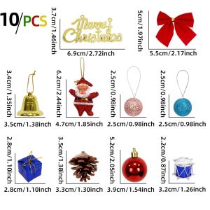 6/12/14 chiếc chuông Bóng Xốp Đồ trang trí Giáng sinh mini hộp quà tặng cây giáng sinh treo Mặt dây chuyền Quà Tặng trẻ em trang trí tự làm tiệc mừng năm mới