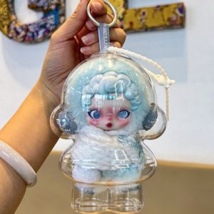 TASTY ZONE ซีรีส์เพลงฤดูหนาว ชุดเกราะป้องกัน SP Skullpanda ไม่ซึมน้ำ ป้องกันการสูญหาย เคสป้องกันโปร่งใส กระเป๋าแขวน แบบพกพา กระเป๋าแสดงตุ๊กตา แบบยูนิเซ็กซ์