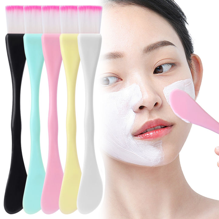 Đầu phẳng cọ mặt nạ mặt hai đầu cọ trang điểm mềm lông bàn chải làm ...