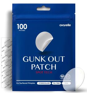 AVARELLE Gunk Out Pimple Patches for Face (100 COUNT) Blackhead & Pore Extractor Pimple Patches FSA HSA Acne Treatment Zit Patches For Face & Hydrocolloid Cystic Acne Treatment