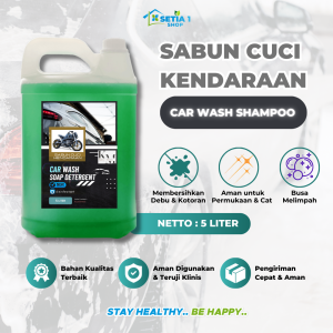Shampo Mobil 5 liter Car Wash Shampoo 5liter Sabun Cair Cuci Kendaraan Motor Aman Untuk Cat Busa Banyak