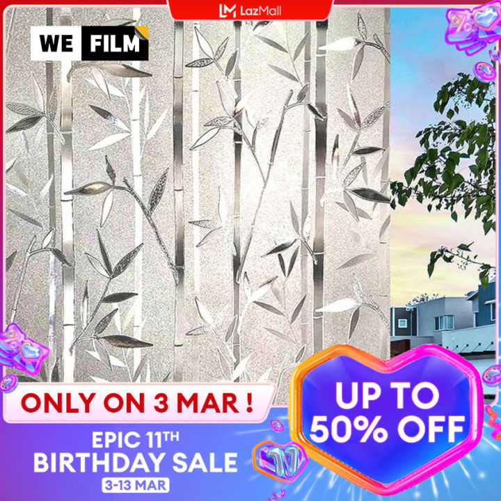 Wefilm tấm dán cửa sổ tre màu miếng dán film thủy tinh mờ cửa sổ riêng ...
