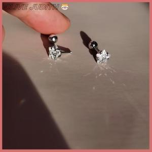 CISWGE 316L Stainless Steel Helix Star Earrings Women 1pc Trend Zircon Lobe Rook Cartilage Ear Jewelry Body Accessories