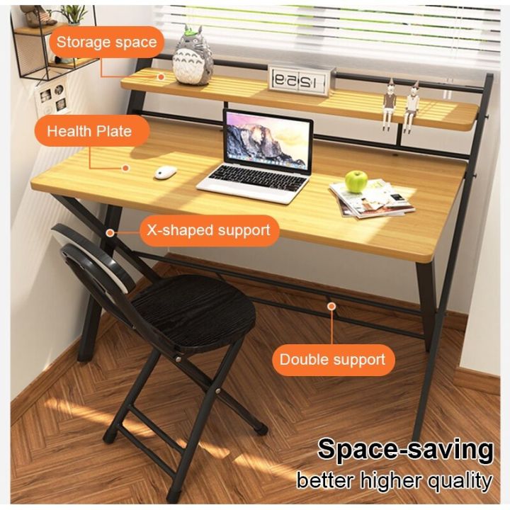 KEKEE/%20Folding%20Double%20Layer%20Office%20Desk%202%20Layer%20Multiple%20Use%20Adjustable%20Laptop%20Table%20Stand%20Portable%20Standing%20Bed%20Desk%20Foldable%20Meja%20Lipa%E5%8F%AF%E6%8A%98%E5%8F%A0%E4%B9%A6%E6%A1%8C%20-%20Image%202