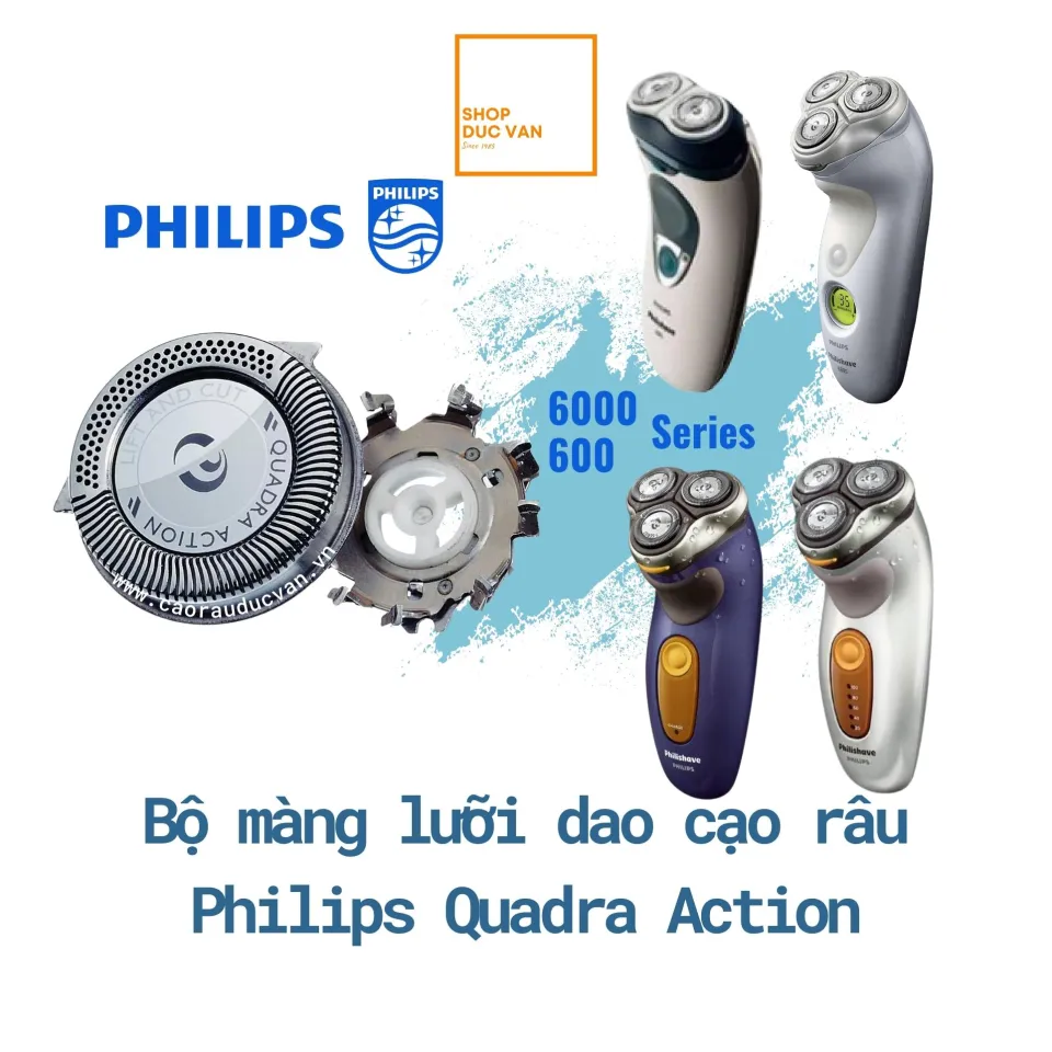 Bộ Màng Lưỡi Dao Máy Cạo Râu Philips Quadra Action 6000 Series 600