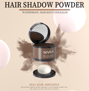 SEVICH Hairline Shading Powder Waterproof Quick Cover Hair Loss Root Concealer Hair Shadow Powder (Dark Brown)