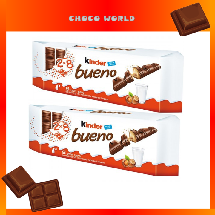 Kinder Bueno 8 Twin Chocolate Bars 344g [2 Boxes] | Lazada