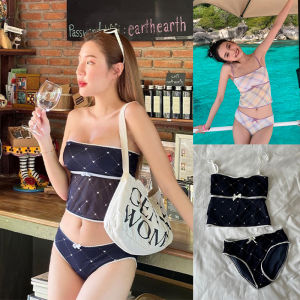 bikini two pieces ชุดว่ายน้ำผู้หญิง ชุดบิกินี่ เกาะอก มีฟองน้ำ ชายหาด