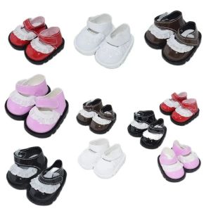 YAZHE รองเท้าตุ๊กตา รองเท้าโบว์หนัง PU รองเท้าบู๊ต หนังพียู รองเท้าตุ๊กตาหนัง ของเล่นเสื้อผ้าขนาดเล็ก น่ารักน่ารักๆ รองเท้าบู๊ตตุ๊กตา อุปกรณ์เสริมเสื้อผ้า