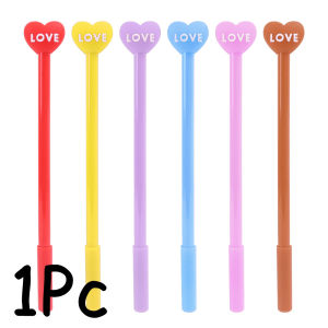 【On Sale】4Pcs ปากกาเขียนลายเซ็นสำนักงานวันหยุดซิลิโคนนิ่มปากกาหมึกดำ0.5มม. ปากกาหัวแร้งวาเลนไทน์