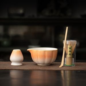 New Gradient Japanese Tea Sets Ceramic Matcha Bowl Traditional Matcha Tea Maker Tool Set Tea Whisk