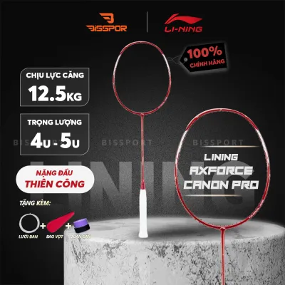 Vợt Cầu Lông Lining Axforce Cannon Pro Chính Hãng - Màu Đỏ - Chịu Lực Căng 12.5kg Đập Cực Cắm Dễ Thuần Thiên Công