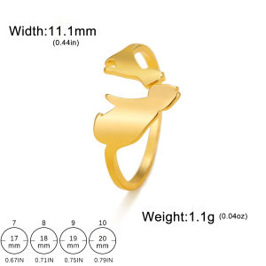 SKYRIM Kitten Meeting Ring Opening Adjustable Couple Ring Titanium Stainless Steel Ring Jewelry