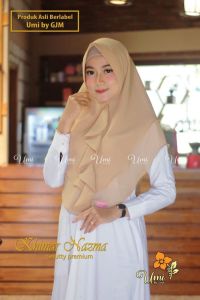 Hijab Khimar Nazma 2 Layer Dasy Livia Rempel Depan Jilbab Dua Layer Syari Cerruty Babydoll Brand Umi Hijab By GJM