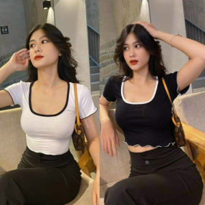 Áo croptop nữ cổ trụ viền cuốn biên thời trang xixo chất thun borip cao cấp sang mịn đẹp
