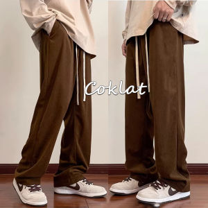 celana cargo corduroy panjang pria celana pinggang karet pria korduroy celana gombrang pria Celana Kargo Panjang Corduroy Loose Pants Kargo Panjang Corduroy baggy pants tebal Celana panjang cowok keren premium