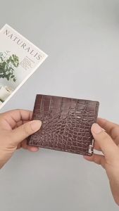 Short Purse Small Card Holders PU Leather Belly Wallet Money Bag Birthday Gift for Men Coin Purse