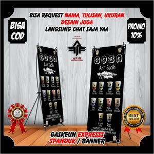Spanduk / Banner Boba Drink Kekinian Viral Anti Galau spanduk banner minuman es boba viral anti galau spanduk custom spanduk jualan spanduk boba lagi viral ukuran 60x160cm