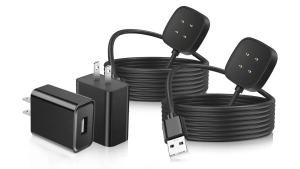 2 Pack Fast Wall Charger for Fitbit Sense/Sense 2/Versa 3/Versa 4 Replacement USB Charging Cable Cord for Fitbit Smart Watch 3.3ft