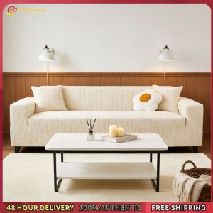 Winnereco Stretch Sofa Slipcover with Pillowcase Jacquard Couch Slip Cover Machine Washable for Kids Pets Friendly Home Decor