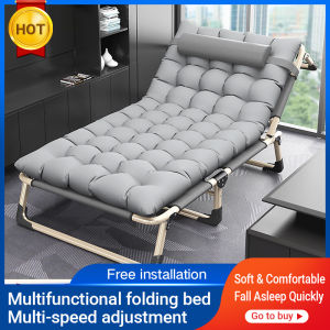 Folding bed portable office folding bed bedroom single folding bed heavy-duty folding bed