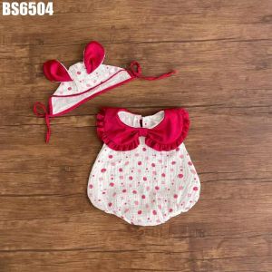 Set Body Viền Bèo Cổ Họa Tiết Hoa Cho Bé Gái Sơ Sinh 1 2 Tuổi Từ 3-11kg Dành Cho Bé Gái