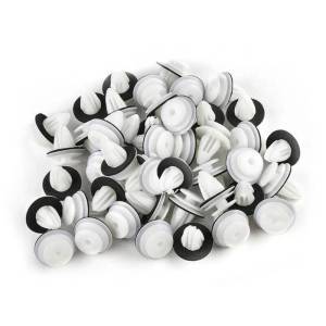 PL warmhomeiw 50/100Pcs Car Door Panel Clip with Sealing Ring & Push Pin Rivet Fasteners MEI