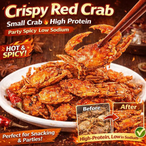 🔥【Premium Crunchy】Small Sea Crab Snack/Seafood Crispy Bites/Ready-to-Eat Natural Snack/Delicious Flavor Perfect for Party Snacking