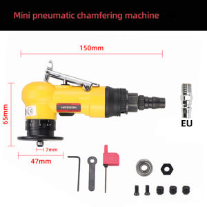 HIFESON Manual Pneumatic Chamfering Machine Arc Air Beveling Machine Linear Chamfering Tools 45° Metal Trimming Polishing Arc Corner Deburring Grinder Kit Air tools Metal Body