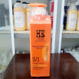 Dầu Gội He Tepi Màu Cam Keratin Organic Biotin 1000ML Giúp Giữ Nếp Tóc Giảm Gàu Rụng Dầu Nấm