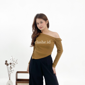 Penny Top Sabrina One Shoulder Rib OOTD by Clashe