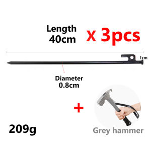Camping Hammer Anti-scratch Carbon Steel Tent Hammer Flysheet Tarp Ground Nail Portable Sturdy Hammer Multi-Usage