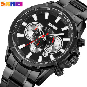 SKMEI Top Brand Fashion Sports Watches Men Stopwatch Date Display Classic Waterproof Clock Mens Stainless Steel Quartz Watch